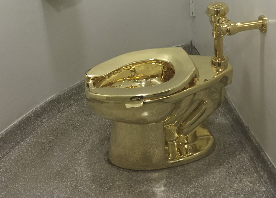 PottyMouthed President Donald Trump Offered Gold Toilet in “Loo” of